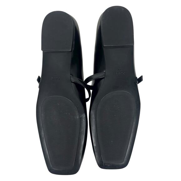 Mango Jewel Strap Glossy Mary Jane Ballet Flats Black Women Size 39/ 8.5 - Picture 10 of 13